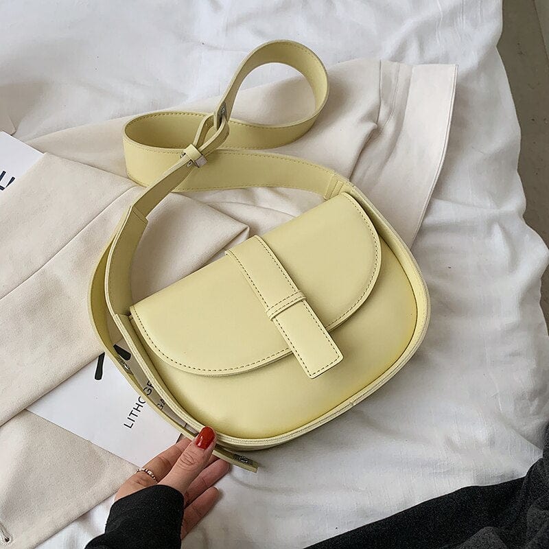 Petit Sac Bandoulière Souple Femme - FlexiChic Jaune