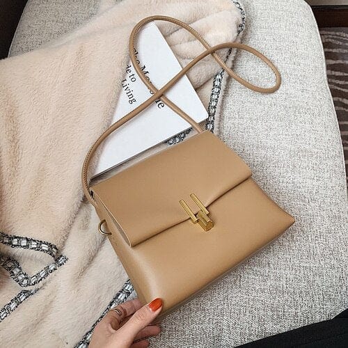 Petit Sac Cuir Bandoulière Femme - Luxe Touch Beige