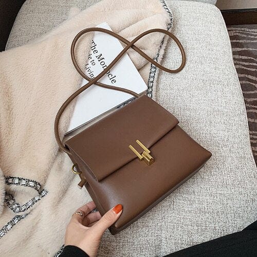 Petit Sac Cuir Bandoulière Femme - Luxe Touch Café