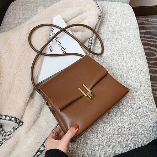 Petit Sac Cuir Bandoulière Femme - Luxe Touch Marron