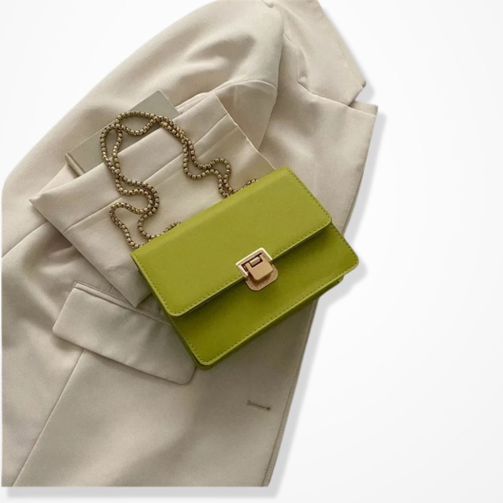 Petit Sac Pochette Bandoulière Cuir Femme  Vert