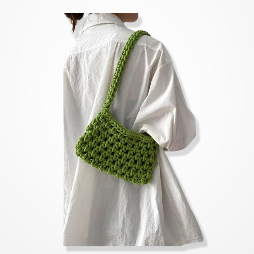 Petit Sac Pochette Crochet  Vert