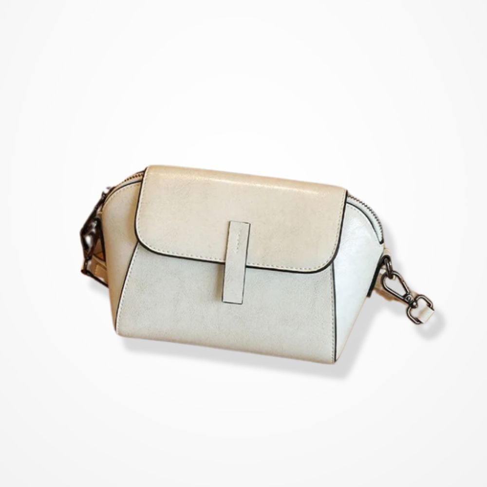 Petite Pochette Bandoulière Cuir Femme  Blanc