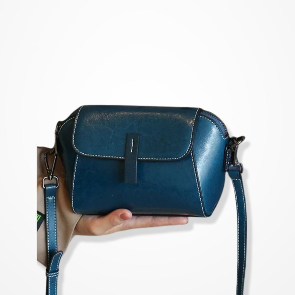 Petite Pochette Bandoulière Cuir Femme  Bleu