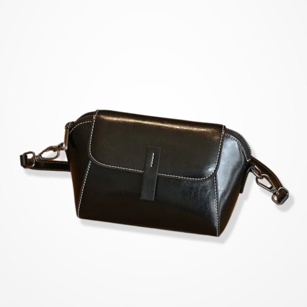 Petite Pochette Bandoulière Cuir Femme  Noir