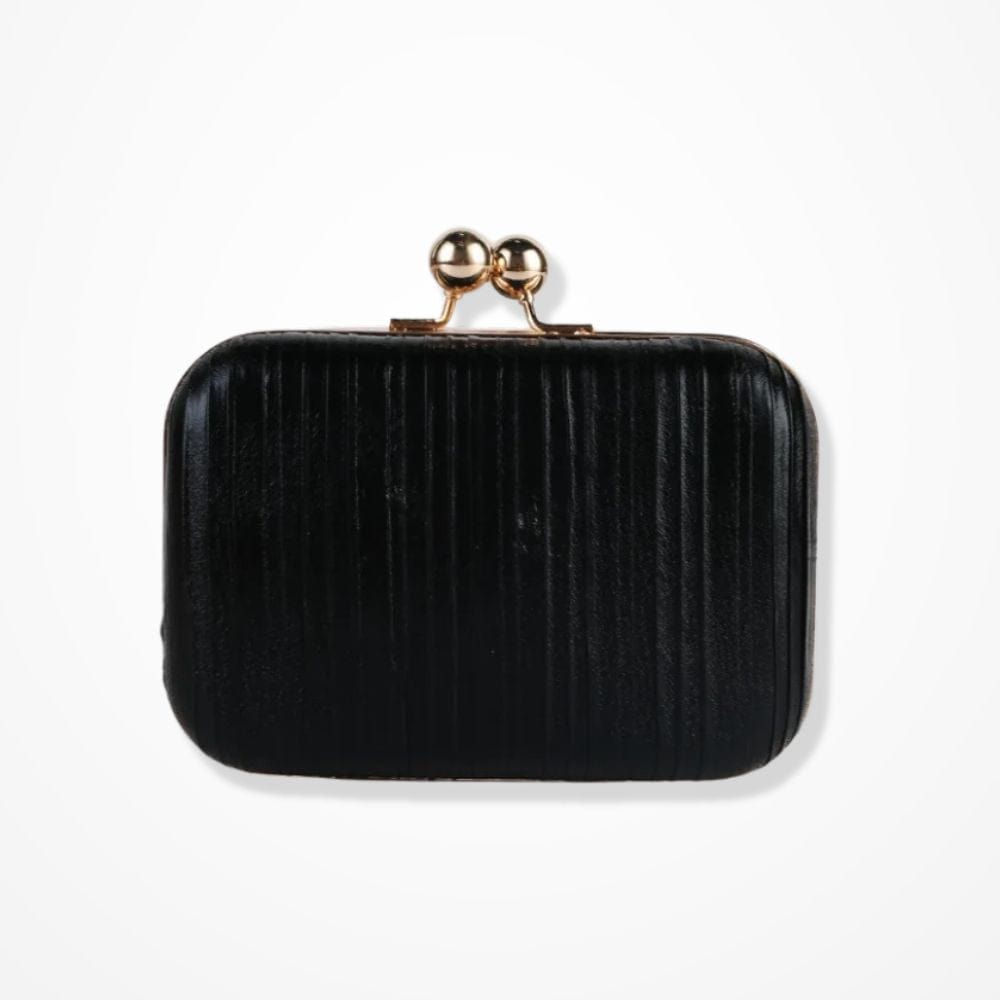 Petite Pochette Dorée  Noir