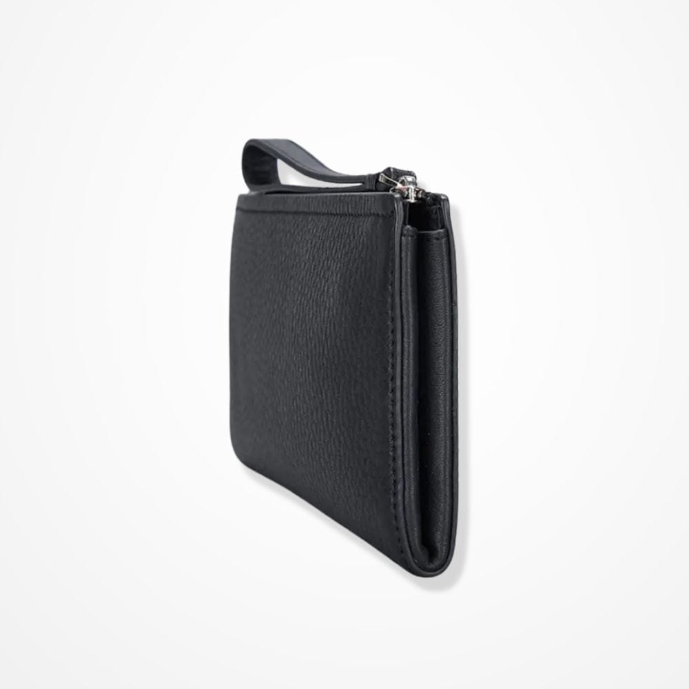 Petite Pochette Noire Cuir Homme Portefeuille Noir