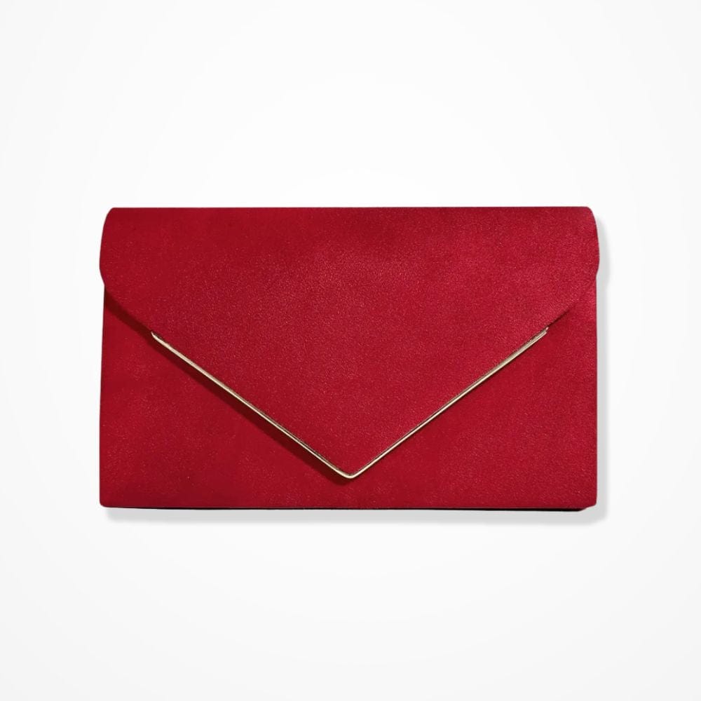 Petite Pochette Velours  Rouge