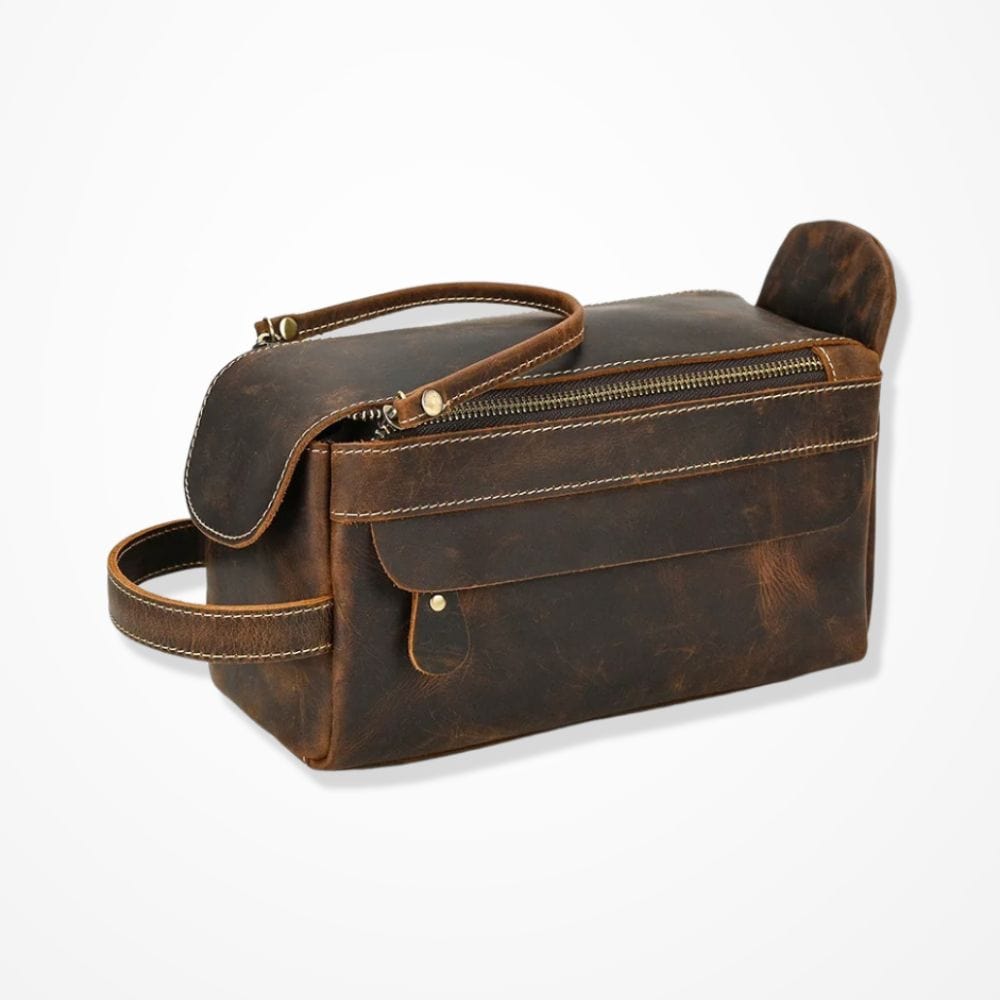 Pochette À Main Homme Cuir Luxe  Brun