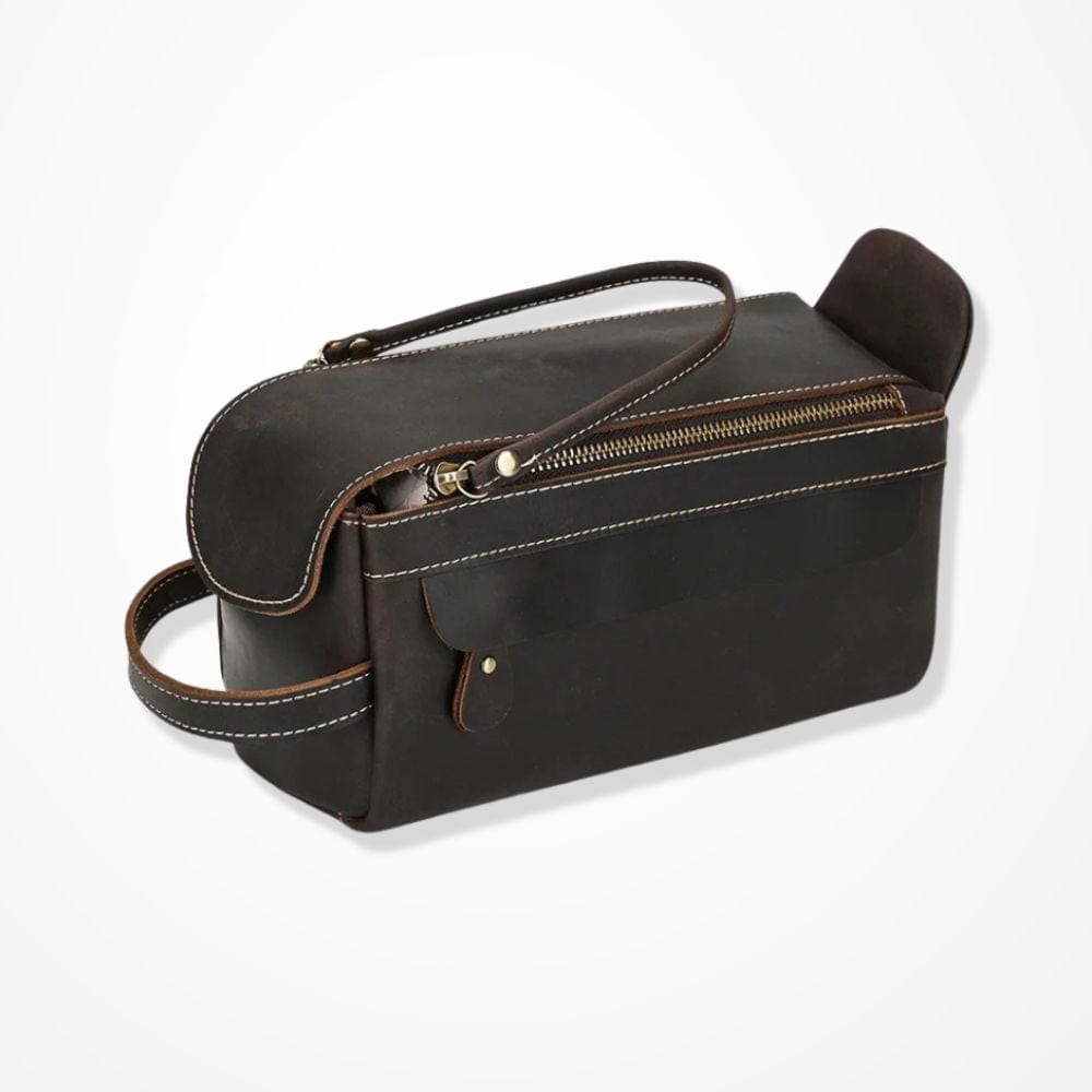 Pochette À Main Homme Cuir Luxe  Marron foncé