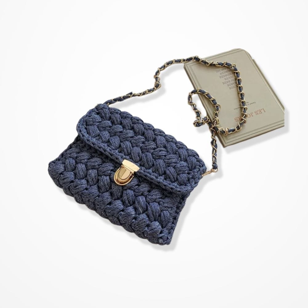 Pochette Au Crochet  Bleu minuit