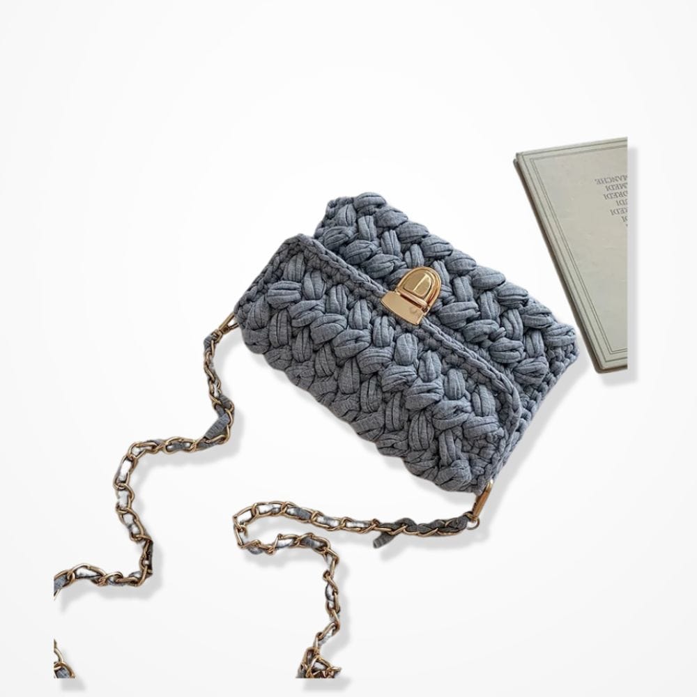 Pochette Au Crochet  Gris