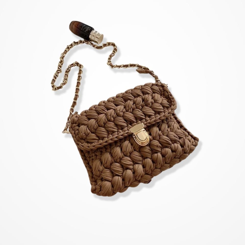 Pochette Au Crochet  Marron