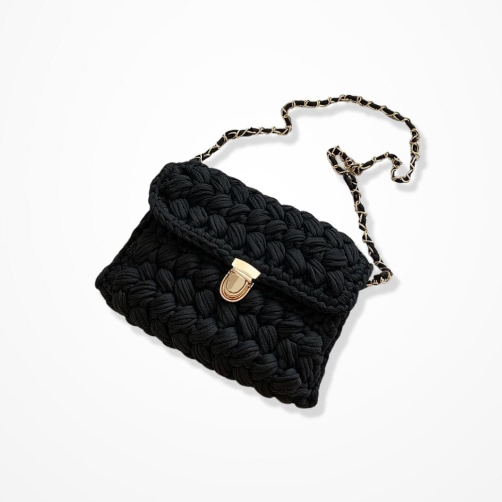 Pochette Au Crochet  Noir