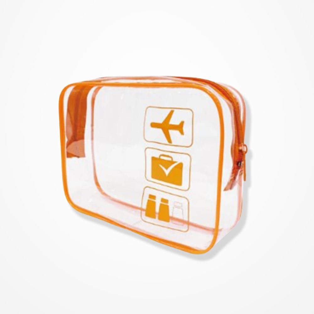 Pochette Avion Transparente Orange