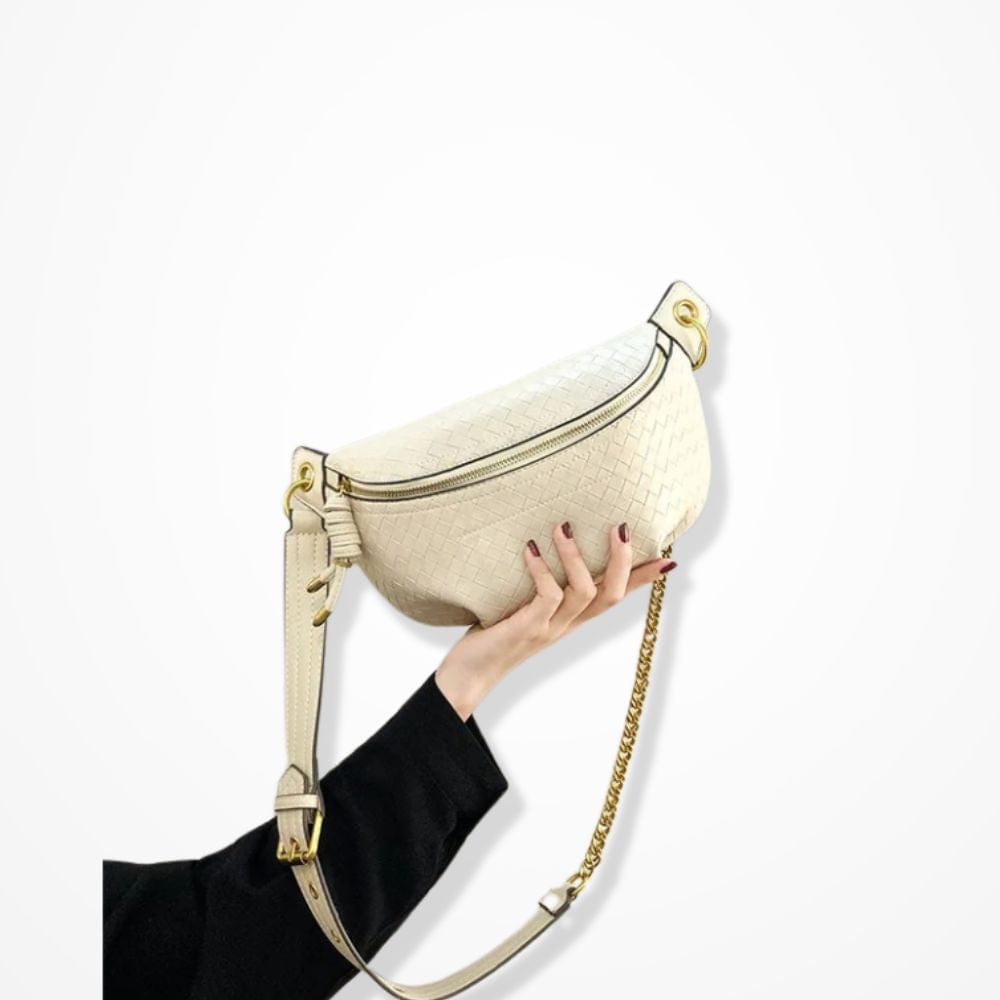 Pochette Banane Cuir Femme  Blanc