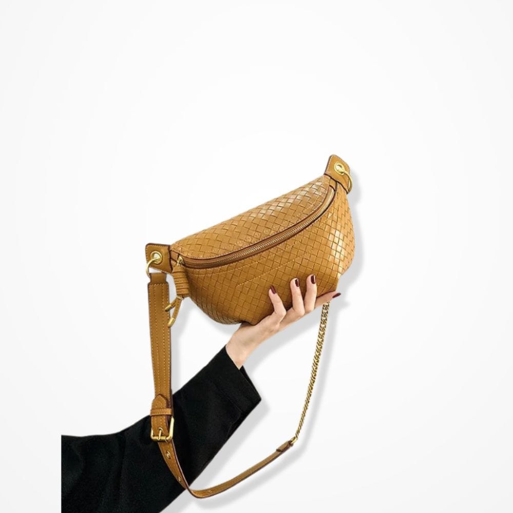 Pochette Banane Cuir Femme  Camel