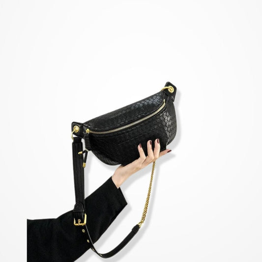 Pochette Banane Cuir Femme  Noir