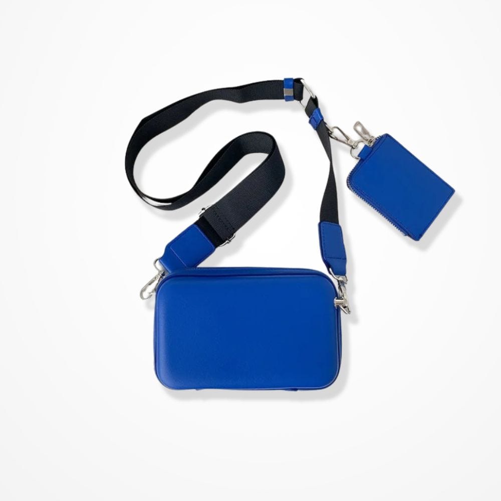 Pochette Bandoulière Femme Cuir  Bleu