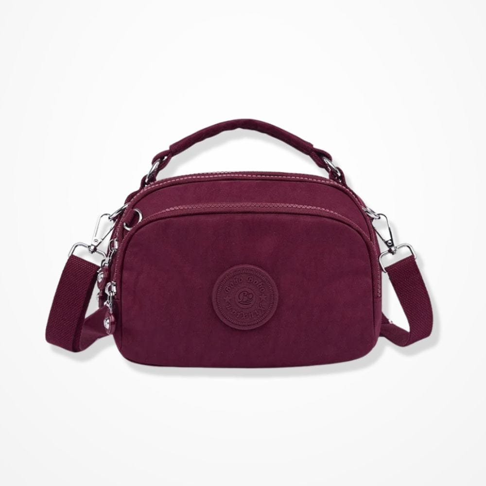 Pochette Bandoulière Tissu Femme  Bordeaux