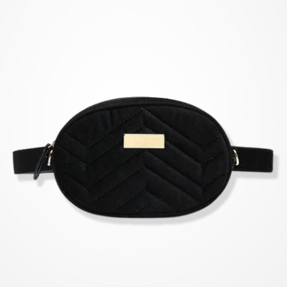 Pochette Ceinture Femme  Noir suédé