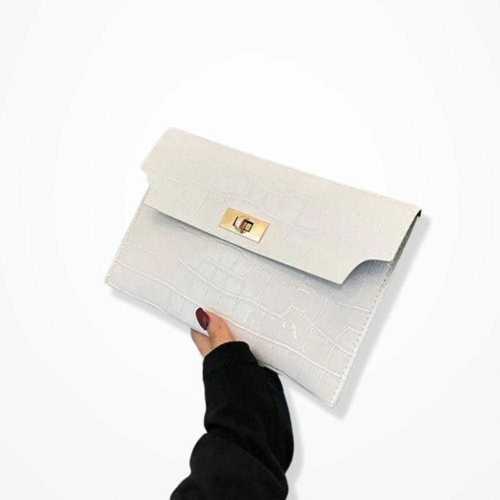 Pochette Crocodile  Blanc