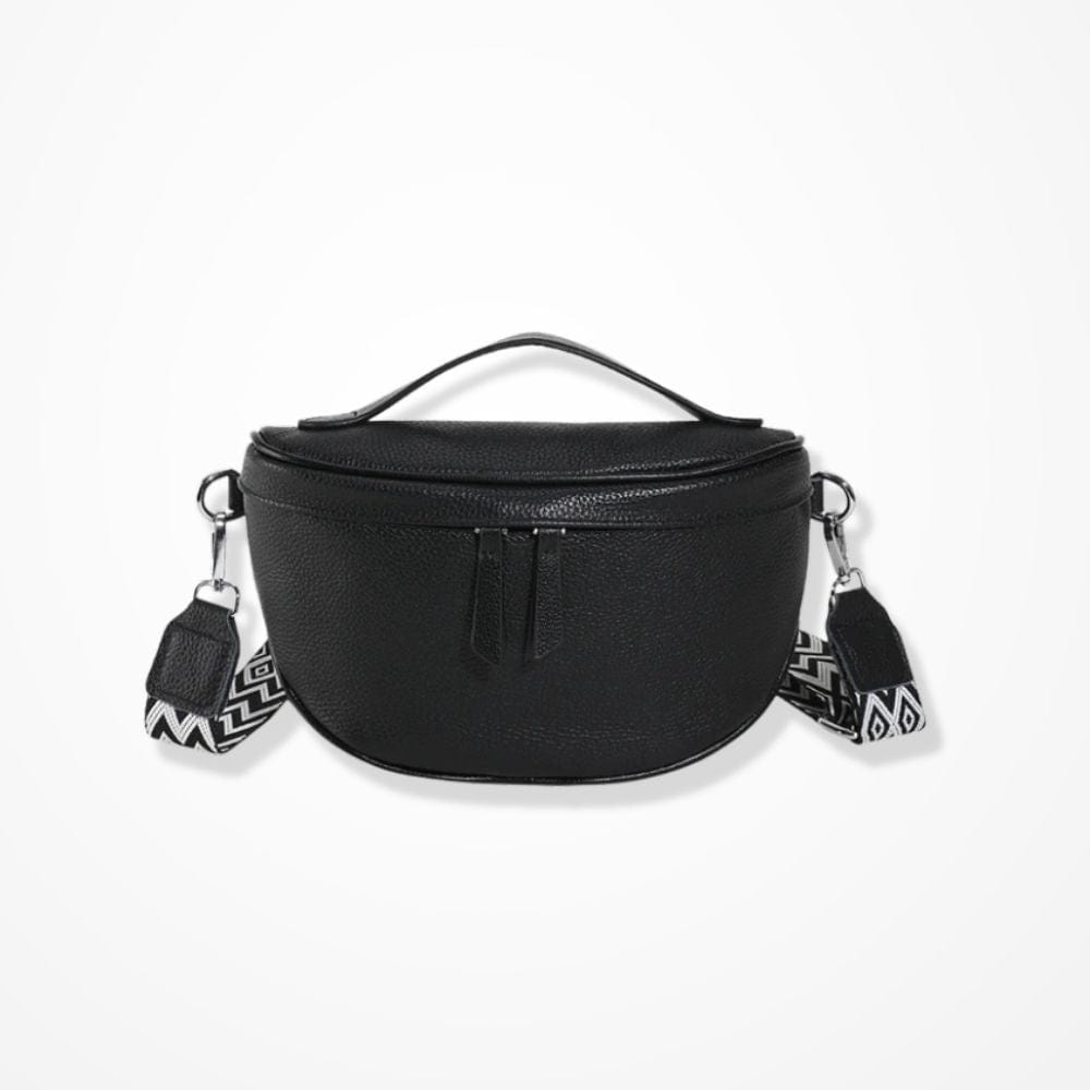 Pochette Cuir Bandoulière Femme  Noir