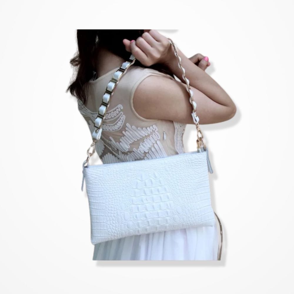 Pochette Cuir Blanche 