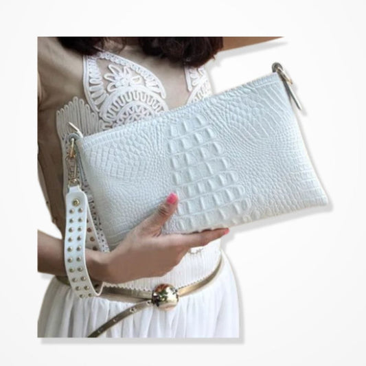 Pochette Cuir Blanche  Blanc