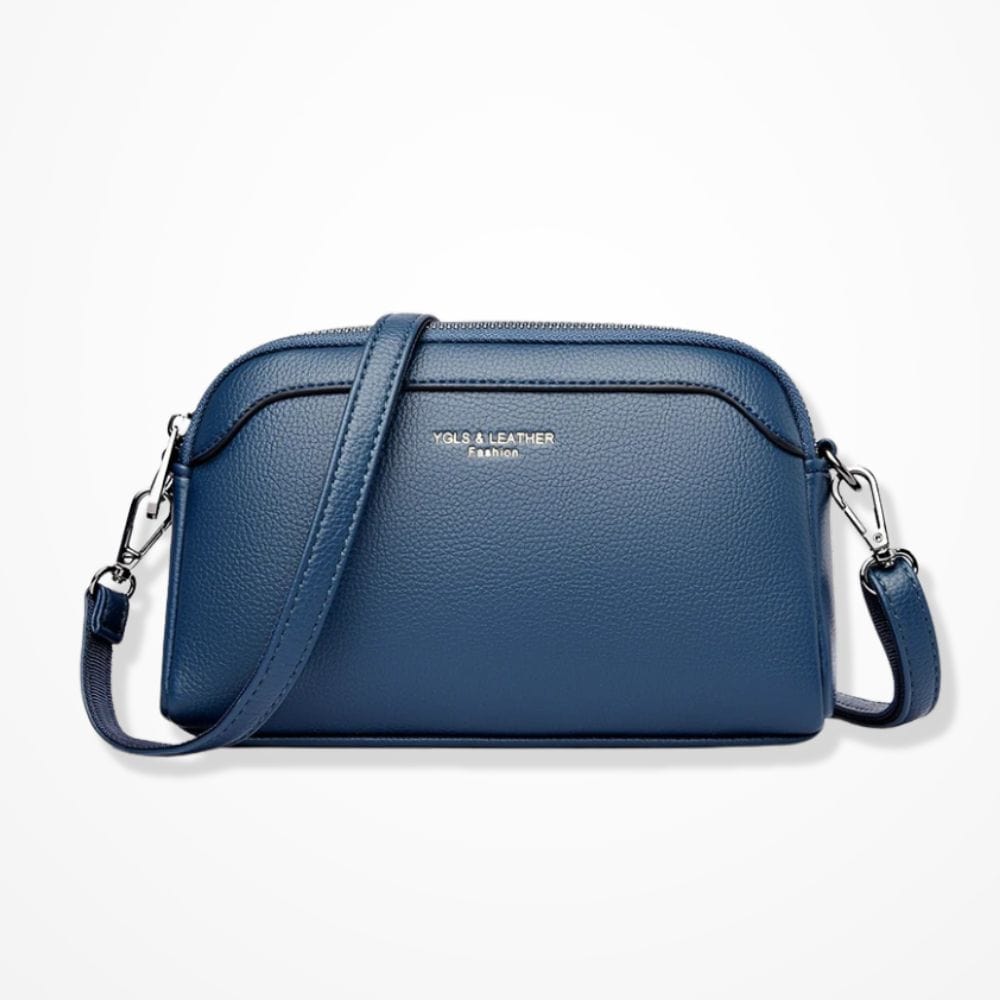 Pochette Cuir Femme Bandoulière Bleu