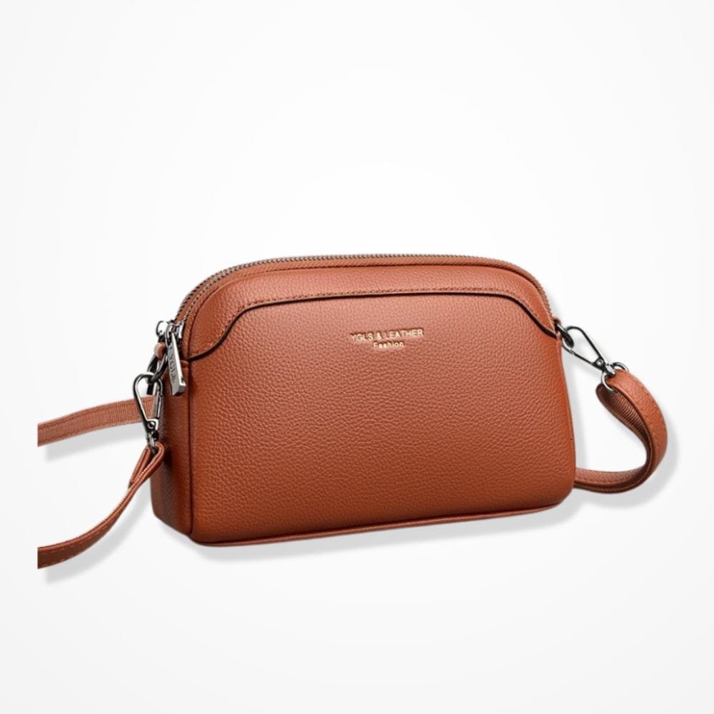 Pochette Cuir Femme Bandoulière Marron