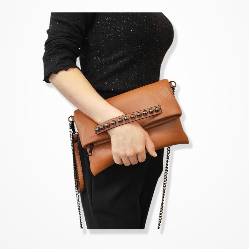 Pochette Cuir Marron Femme  Marron