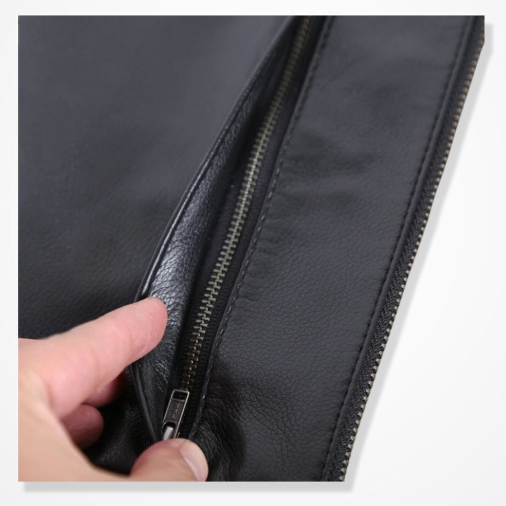 Pochette Cuir Noir Homme 