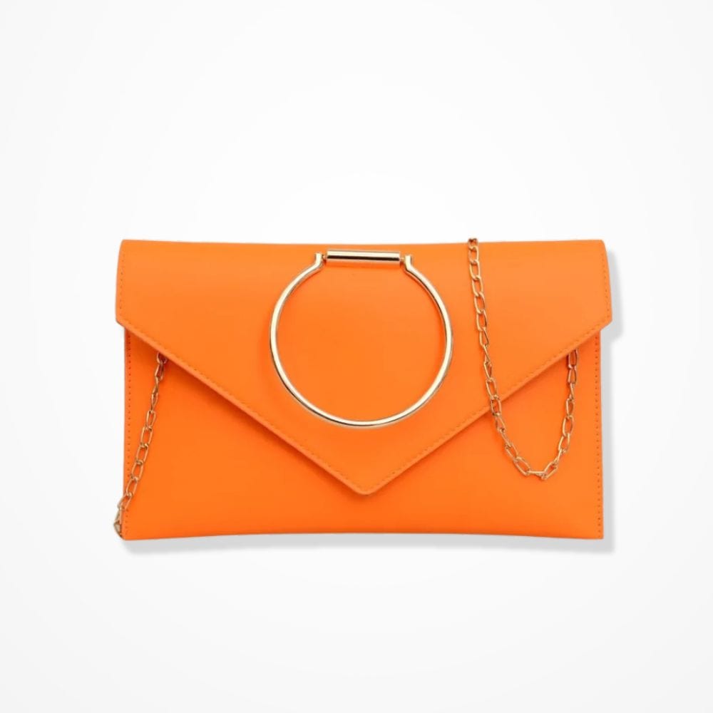 Pochette Cuir Orange  Orange