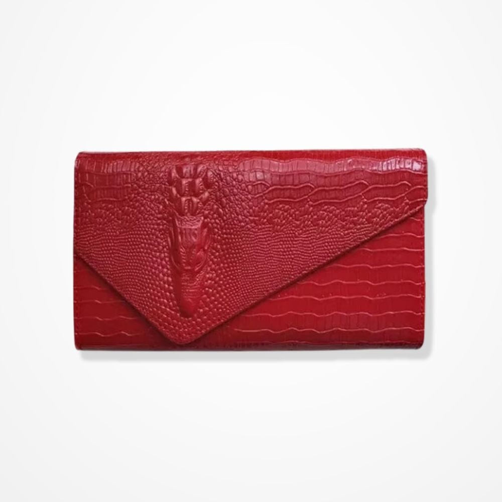 Pochette Cuir Rouge Femme  Rouge