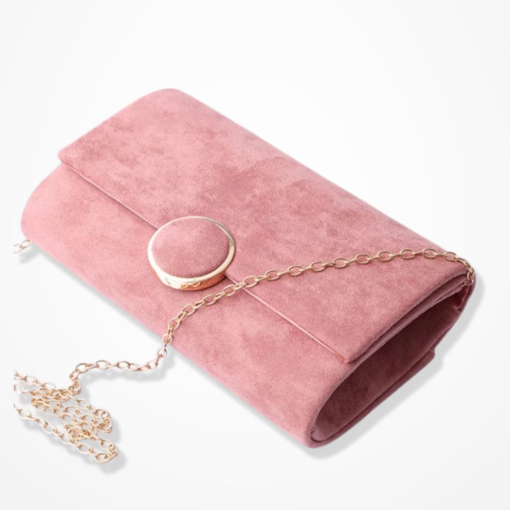 Pochette De Soirée En Velours Noir Rose