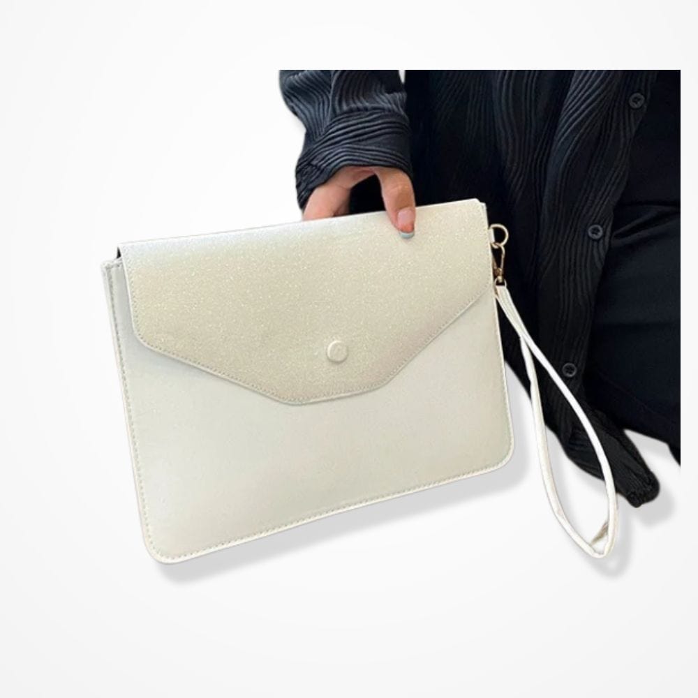 Pochette Dorée Femme  Blanc