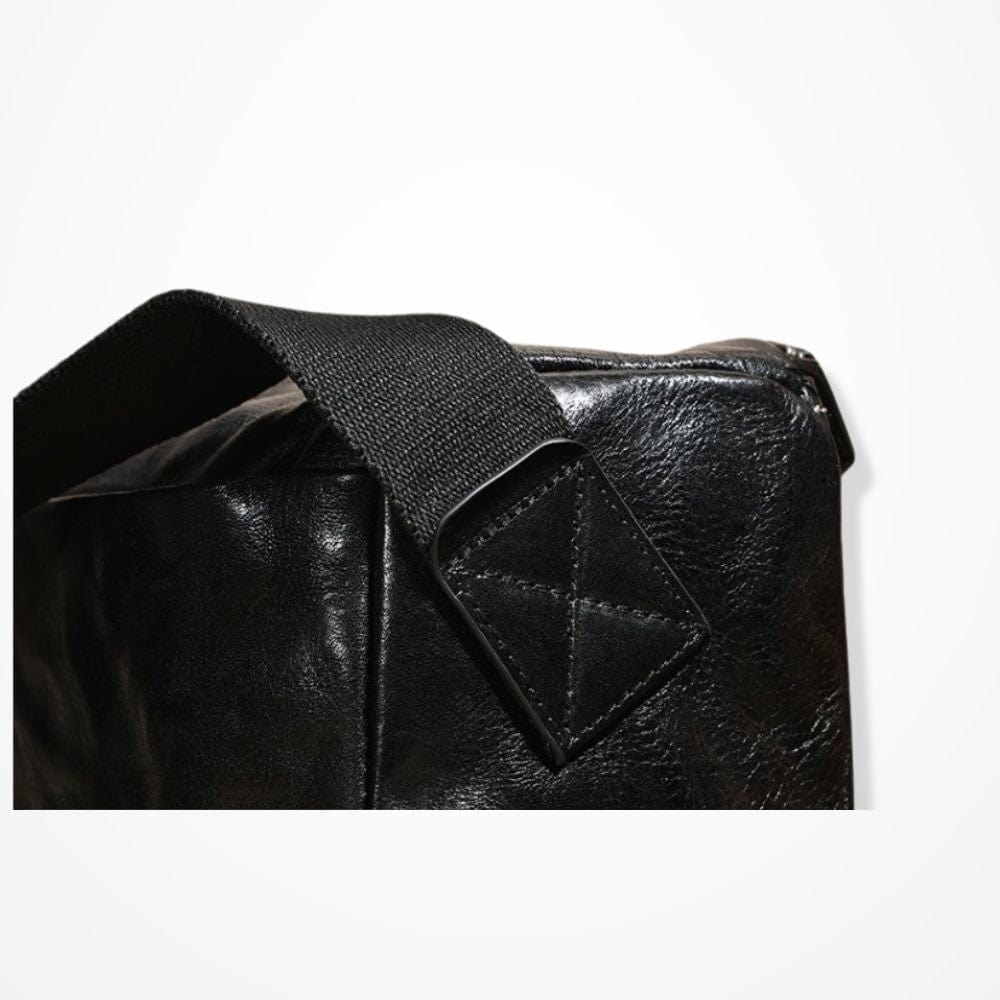 Pochette En Bandoulière Homme Noir En Cuir