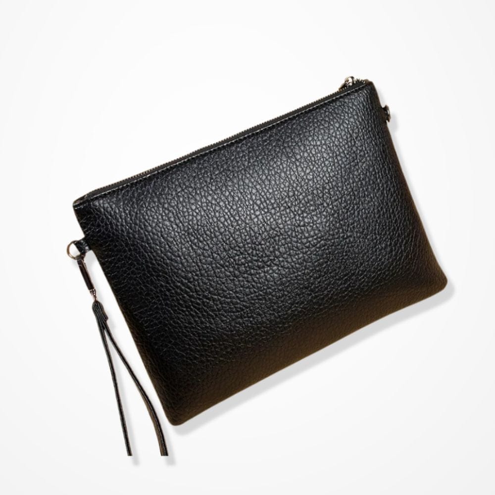 Pochette En Cuir Noir Femme 