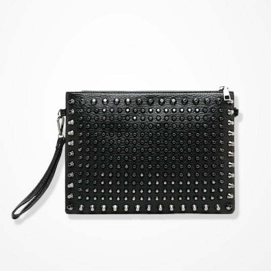 Pochette En Cuir Noir Femme 