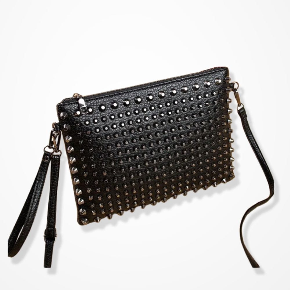 Pochette En Cuir Noir Femme 