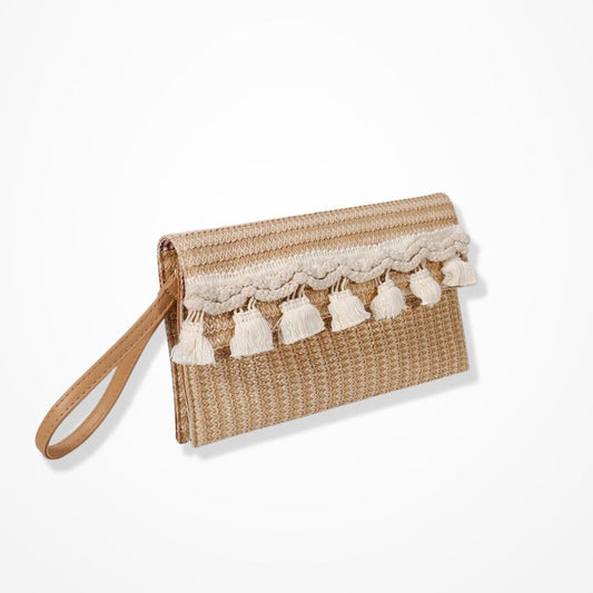 Pochette En Paille Tressée 