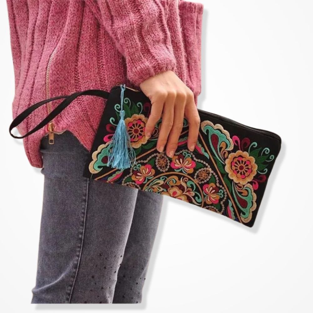 Pochette Ethnique Femme  Fleurs