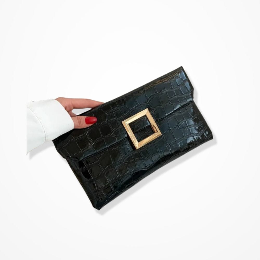 Pochette Femme Crocodile  Noir