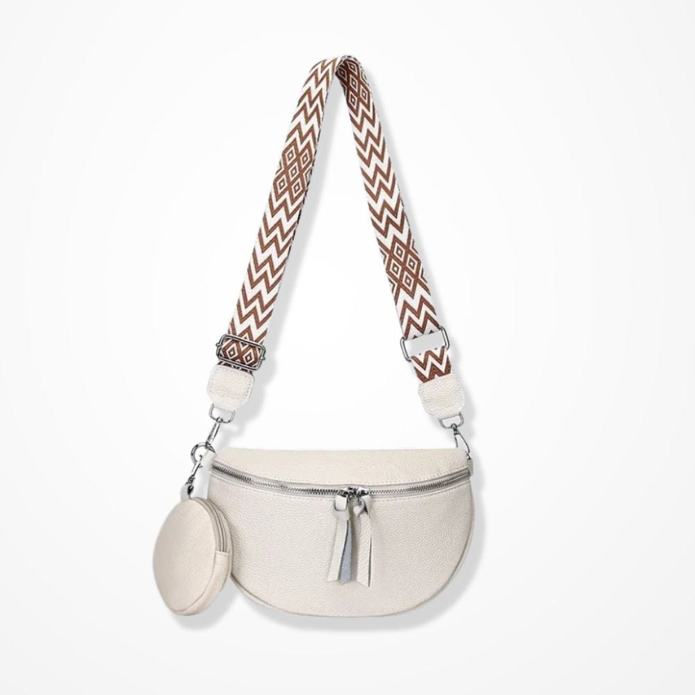 Pochette Femme Cuir Bandoulière  Blanc