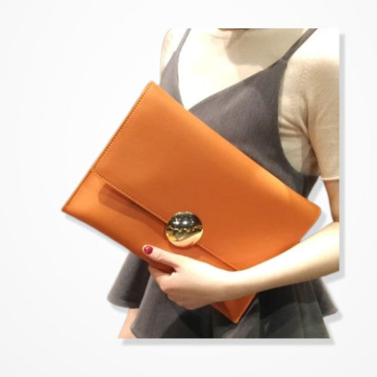 Pochette Femme Cuir Orange  Orange