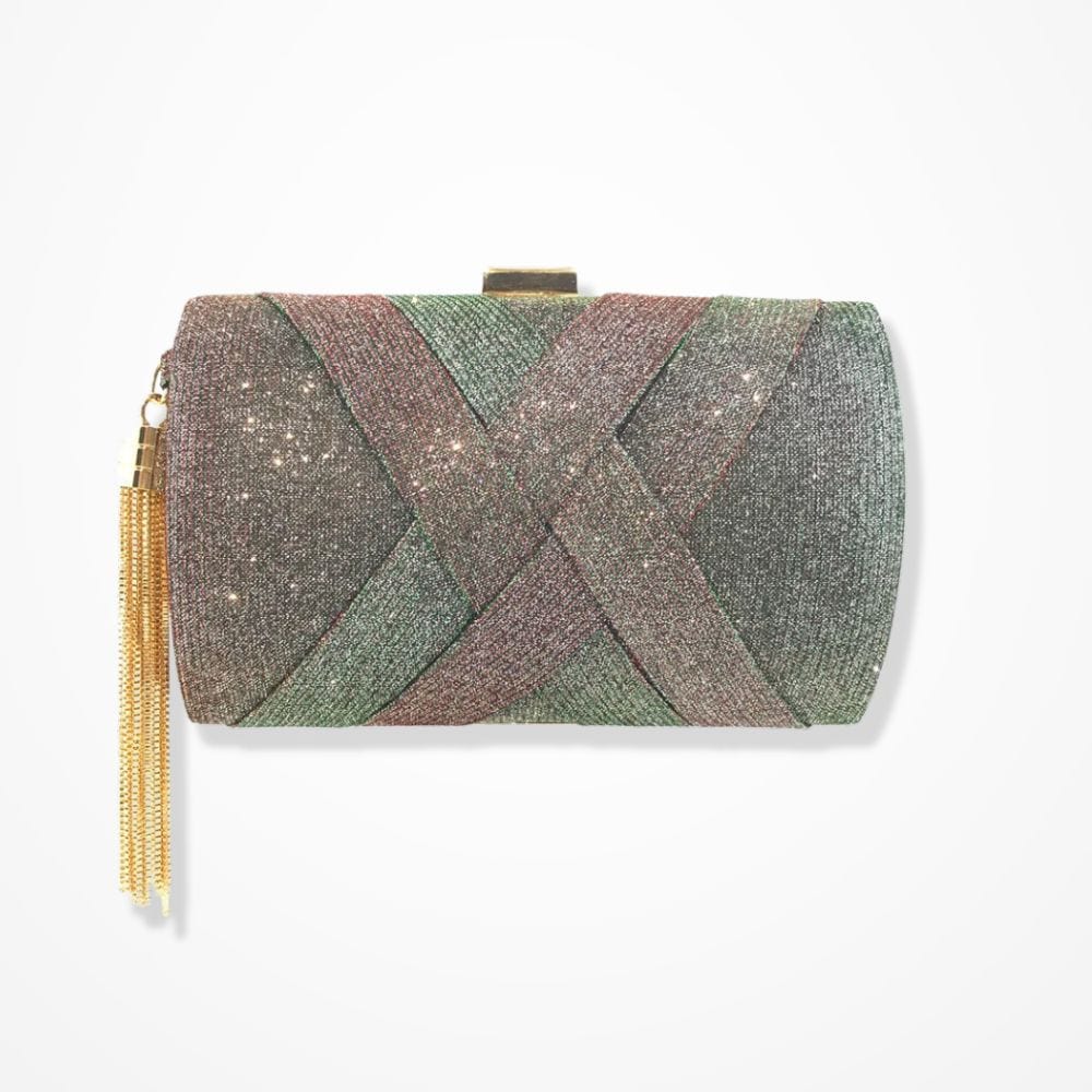 Pochette Femme Dorée  Vert