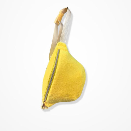 Pochette Femme Velours  Jaune