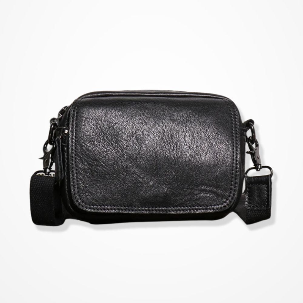 Pochette Homme Cuir Bandoulière  Noir