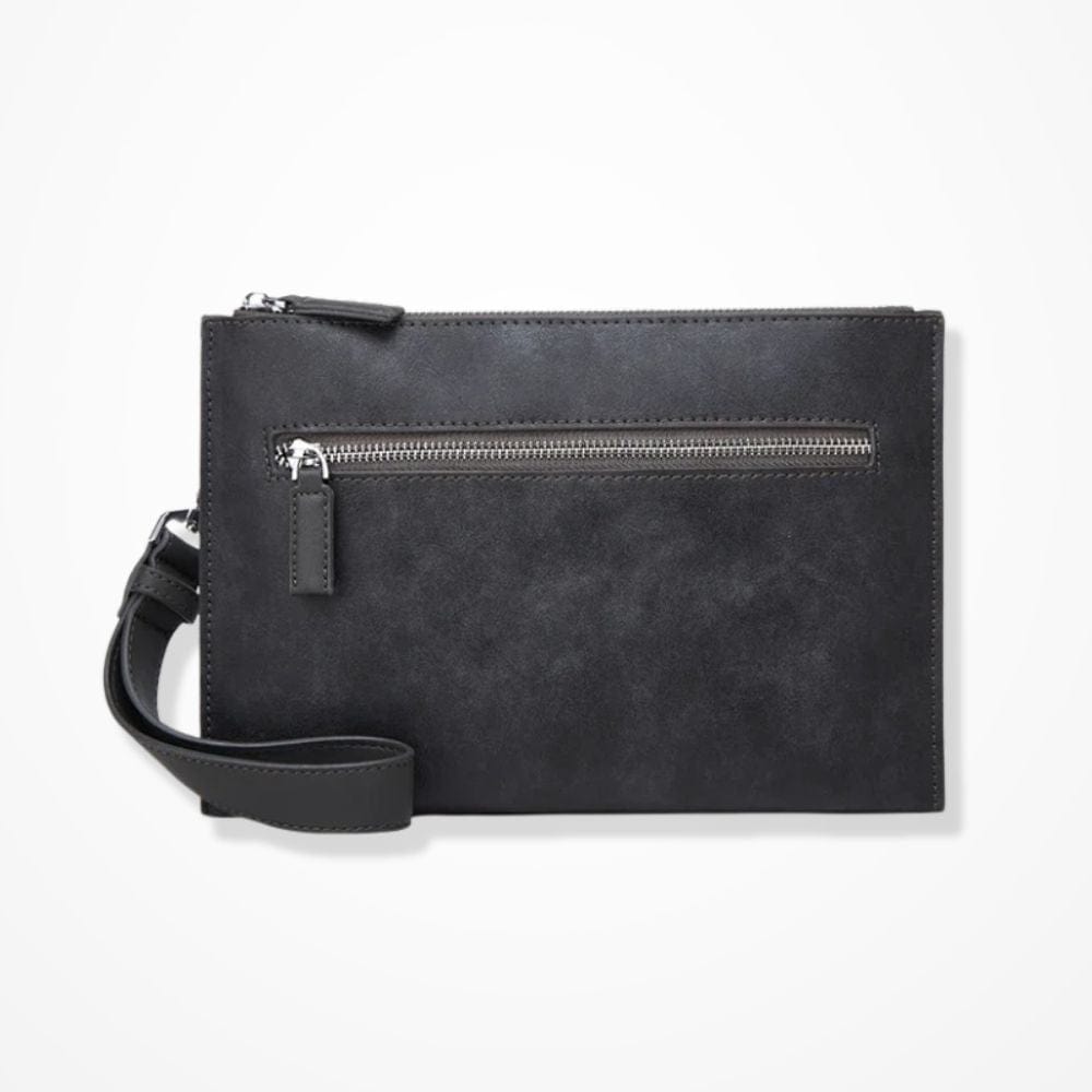 Pochette Homme Cuir Main  Gris anthracite